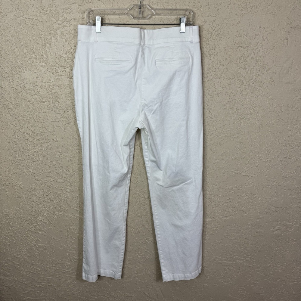 Gloria Vanderbilt‎ Charlene Women's White Stretch Pants 5 design Pockets Size 12 - Picture 5 of 14
